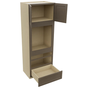 Fabuwood Galaxy Mocha OC3393D Tall Oven Cabinet Double, Open View
