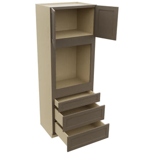 Fabuwood Galaxy Mocha OC3393S Tall Oven Cabinet Single, Open View
