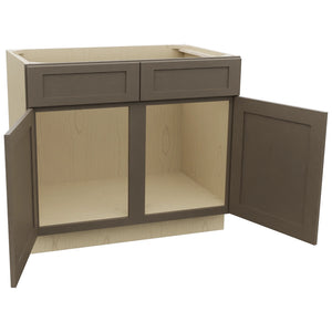 Fabuwood Galaxy Mocha SB39 Base Sink Cabinet, Open View
