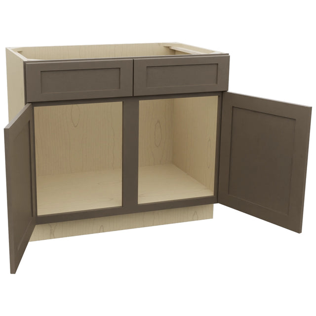 Fabuwood Galaxy Mocha SB39 Base Sink Cabinet, Open View