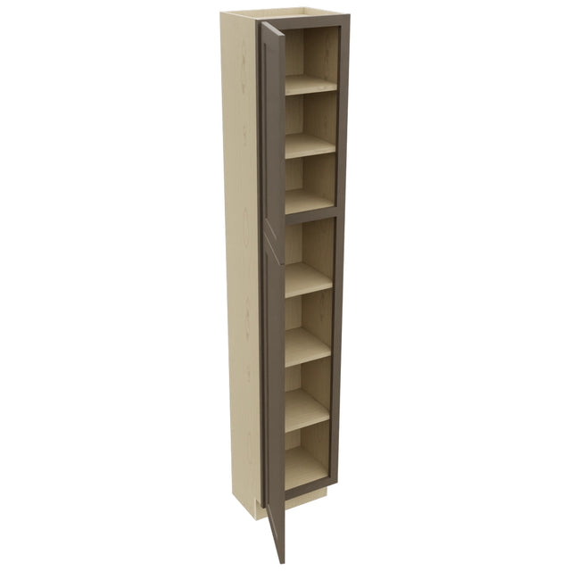 Fabuwood Galaxy Mocha TP151284 Tall Pantry Cabinet, Open View