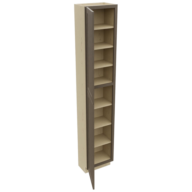 Fabuwood Galaxy Mocha TP181296 Tall Pantry Cabinet, Open View