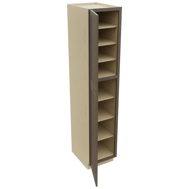 Fabuwood Galaxy Mocha TP182490 Tall Pantry Cabinet, Open View