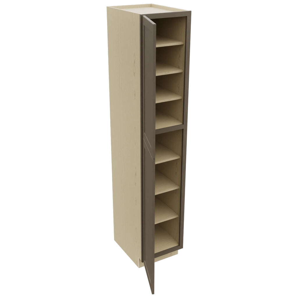 Fabuwood Galaxy Mocha TP182493 Tall Pantry Cabinet, Open View