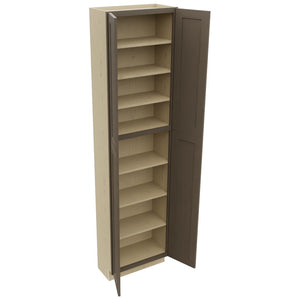 Fabuwood Galaxy Mocha TP241293 Tall Pantry Cabinet, Open View