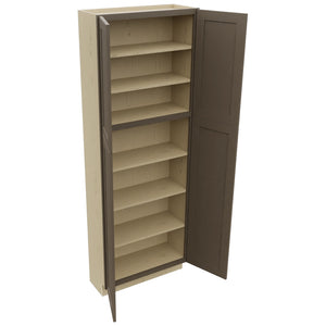 Fabuwood Galaxy Mocha TP301284 Tall Pantry Cabinet, Open View