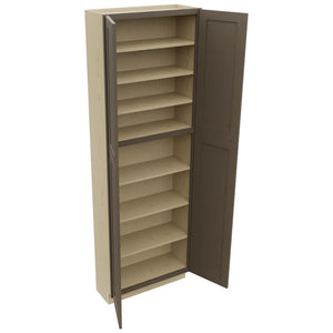 Fabuwood Galaxy Mocha TP301290 Tall Pantry Cabinet, Open View