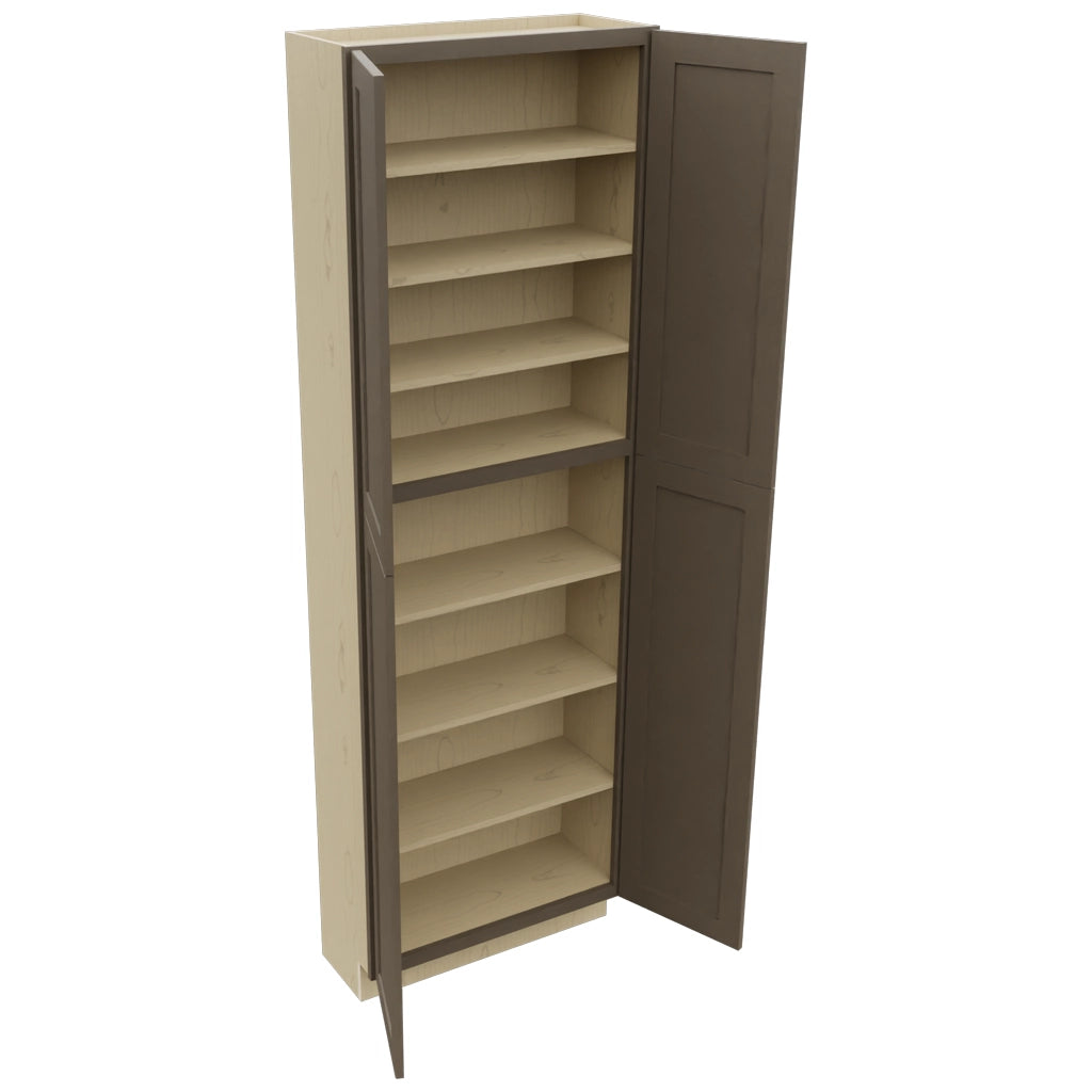 Fabuwood Galaxy Mocha TP301293 Tall Pantry Cabinet, Open View