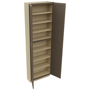 Fabuwood Galaxy Mocha TP301296 Tall Pantry Cabinet, Open View