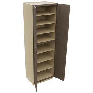 Fabuwood Galaxy Mocha TP302496 Tall Pantry Cabinet, Open View