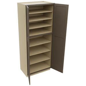 Fabuwood Galaxy Mocha TP362490 Tall Pantry Cabinet, Open View