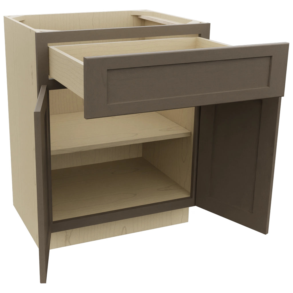 Fabuwood Galaxy Mocha VB27-34 Vanity Base Standard Cabinet, Open View