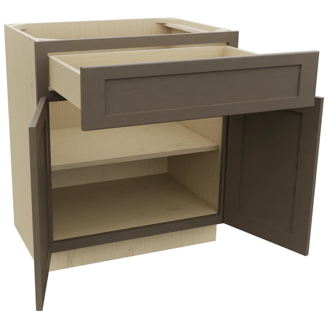Fabuwood Galaxy Mocha VB30-34 Vanity Base Standard Cabinet, Open View