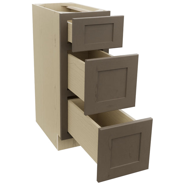 Fabuwood Galaxy Mocha VDB12-34 Vanity Drawer Cabinet, Open View