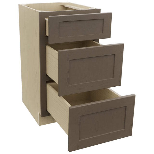 Fabuwood Galaxy Mocha VDB18-34 Vanity Drawer Cabinet, Open View
