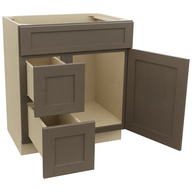 Fabuwood Galaxy Mocha VSD36DL Vanity Combo Cabinet, Open View