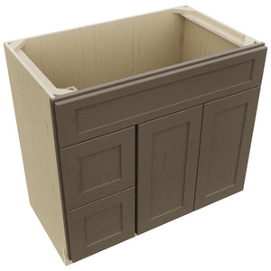 Fabuwood Galaxy Mocha VSD42 Vanity Combo Cabinet, Top View