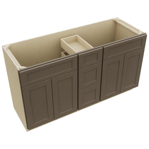 Fabuwood Galaxy Mocha VSD60DOUBLE Vanity Combo Cabinet, Top View