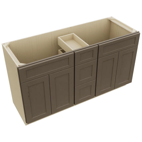 Fabuwood Galaxy Mocha VSD60DOUBLE Vanity Combo Cabinet, Top View