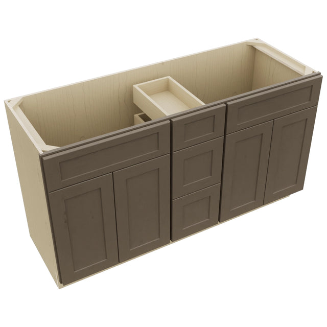 Fabuwood Galaxy Mocha VSD60DOUBLE Vanity Combo Cabinet, Top View