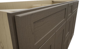 Fabuwood Galaxy Mocha VSD60DOUBLE Vanity Combo Cabinet, Detail View