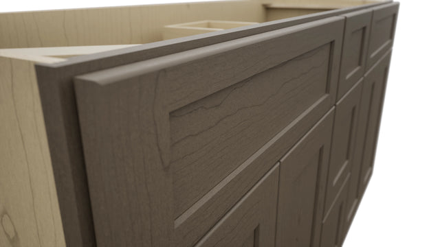 Fabuwood Galaxy Mocha VSD60DOUBLE Vanity Combo Cabinet, Detail View