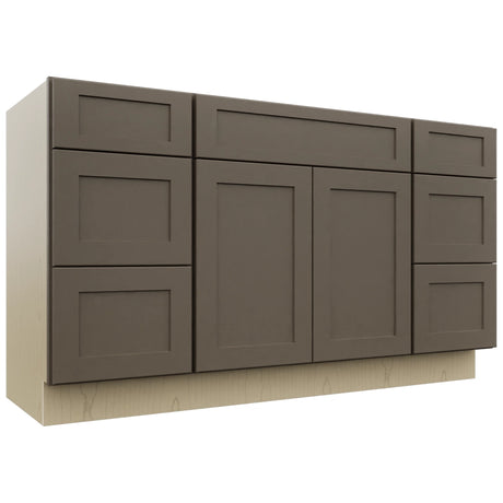 Fabuwood Galaxy Mocha VSD60SINGLE Vanity Combo Cabinet, Front View
