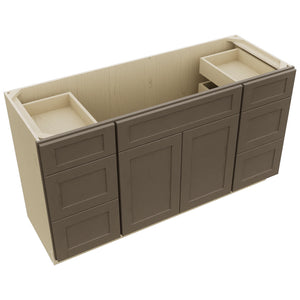 Fabuwood Galaxy Mocha VSD60SINGLE Vanity Combo Cabinet, Top View