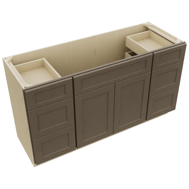 Fabuwood Galaxy Mocha VSD60SINGLE Vanity Combo Cabinet, Top View
