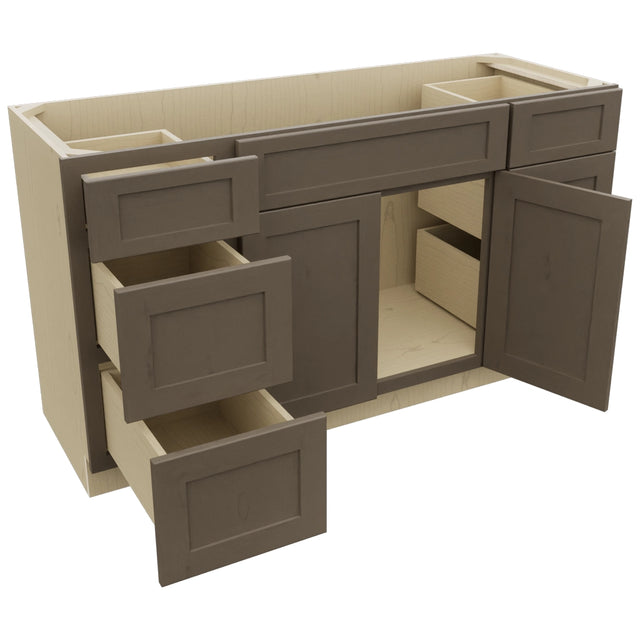 Fabuwood Galaxy Mocha VSD60SINGLE Vanity Combo Cabinet, Open View