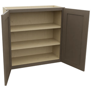 Fabuwood Galaxy Mocha W3030 Wall Standard Cabinet, Open View