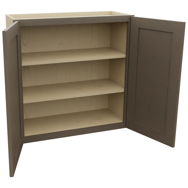 Fabuwood Galaxy Mocha W3030 Wall Standard Cabinet, Open View