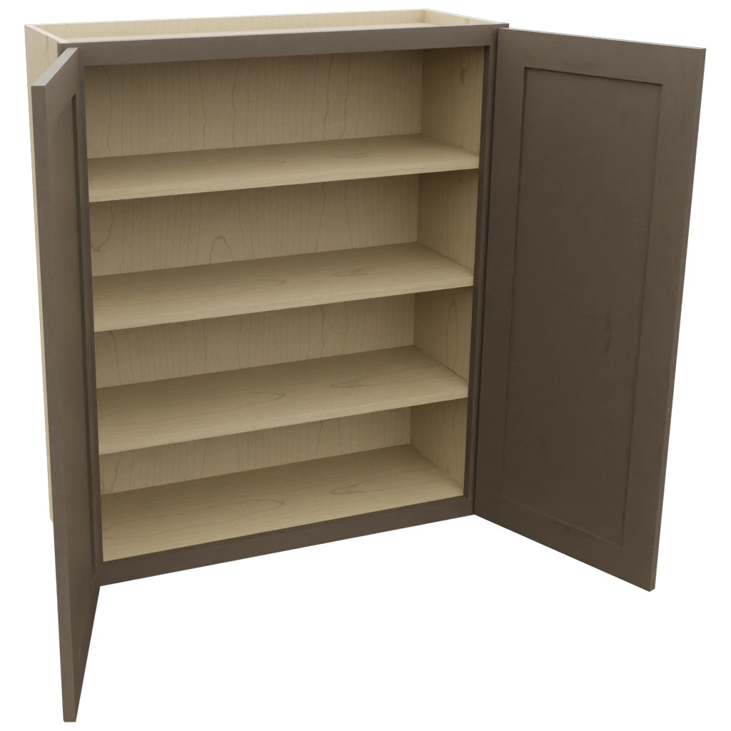 Fabuwood Galaxy Mocha W3339 Wall Standard Cabinet, Open View
