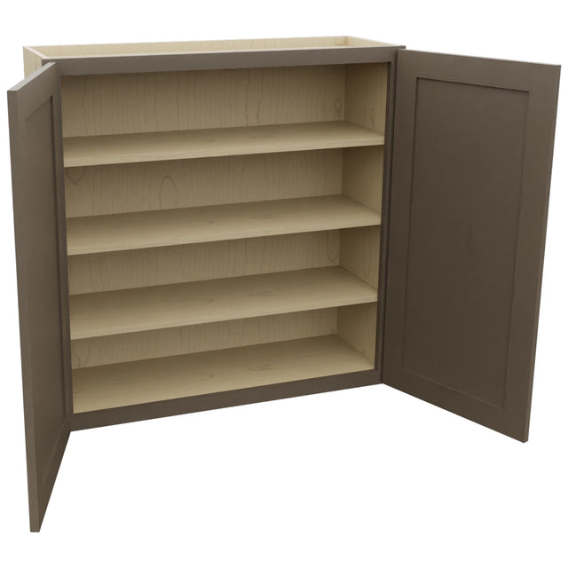 Fabuwood Galaxy Mocha W3636 Wall Standard Cabinet, Open View