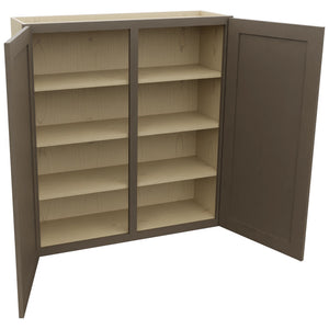 Fabuwood Galaxy Mocha W3942 Wall Standard Cabinet, Open View