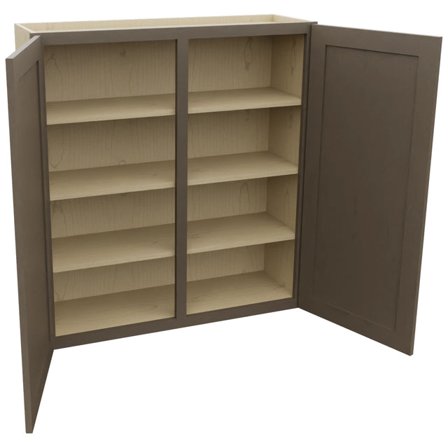 Fabuwood Galaxy Mocha W3942 Wall Standard Cabinet, Open View