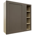Fabuwood Galaxy Mocha WBC3636 Wall Corner Blind Cabinet, Front View