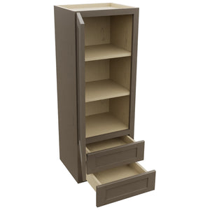 Fabuwood Galaxy Mocha WD1848 Wall Drawer Cabinet, Open View