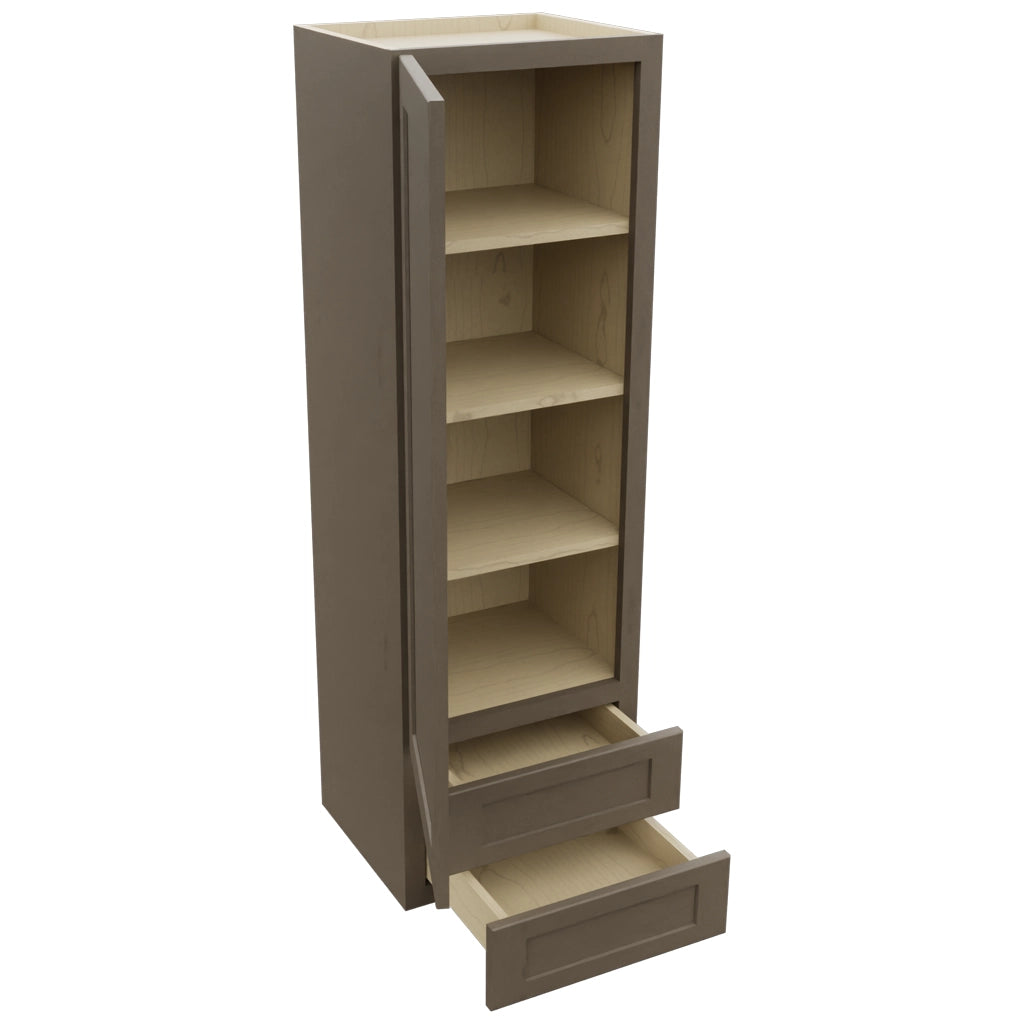 Fabuwood Galaxy Mocha WD1857 Wall Drawer Cabinet, Open View