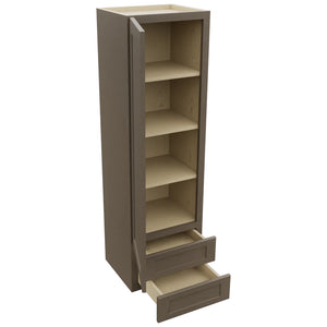 Fabuwood Galaxy Mocha WD1860 Wall Drawer Cabinet, Open View