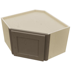 Fabuwood Galaxy Mocha WDC2415 Wall Corner Diagonal Cabinet, Top View