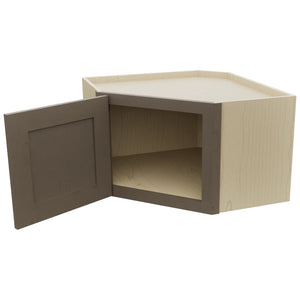 Fabuwood Galaxy Mocha WDC2415 Wall Corner Diagonal Cabinet, Open View