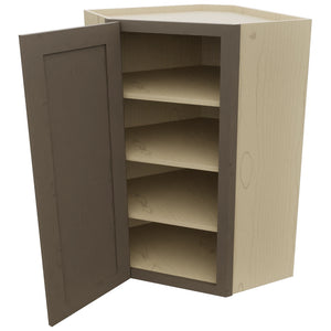 Fabuwood Galaxy Mocha WDC2439 Wall Corner Diagonal Cabinet, Open View