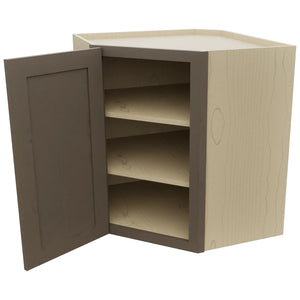 Fabuwood Galaxy Mocha WDC2730 Wall Corner Diagonal Cabinet, Open View