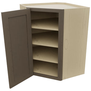 Fabuwood Galaxy Mocha WDC2736 Wall Corner Diagonal Cabinet, Open View