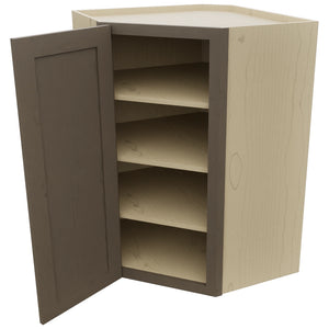Fabuwood Galaxy Mocha WDC2739 Wall Corner Diagonal Cabinet, Open View