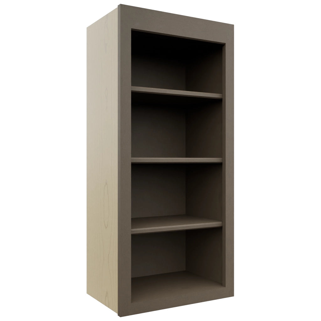 Fabuwood Galaxy Mocha WOS1839 Wall Open Shelf, Front View