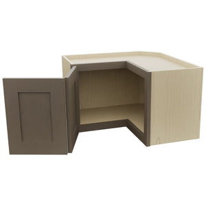 Fabuwood Galaxy Mocha WPC2415 Wall Corner Pie Cabinet, Open View