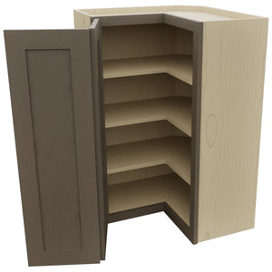 Fabuwood Galaxy Mocha WPC2436 Wall Corner Pie Cabinet, Open View