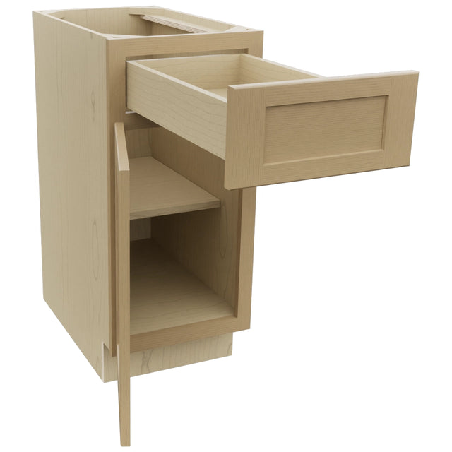 Fabuwood Galaxy Natural Oak B15 Base Standard Cabinet, Open View
